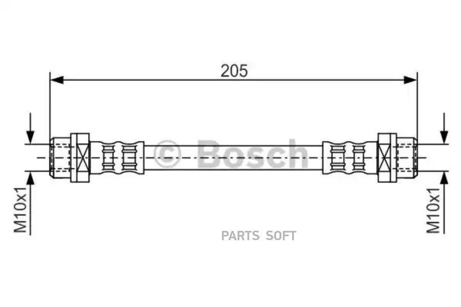 

Шланг тормозной задний BMW 1/3/3 Touring 04>15 BOSCH 1987476477
