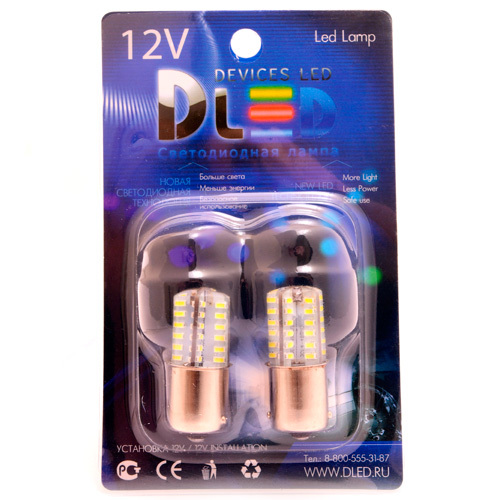 

Светодиодная автомобильная лампа 1156 - P21W - S25 - BA15s - 48 SMD 3014 IP65 2 шт, 1156 - P21W - S25 - BA15s - 48 SMD 3014 IP65