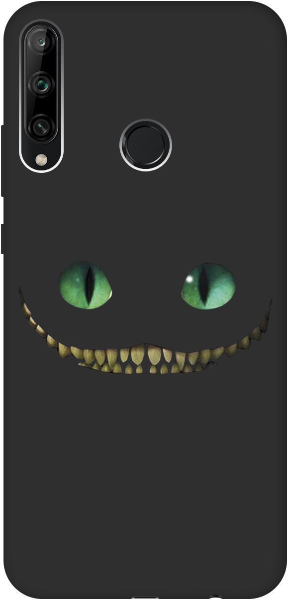 

Чехол на Honor 9C/Huawei P40 Lite E "Cheshire Cat" черный, Черный;зеленый, 605