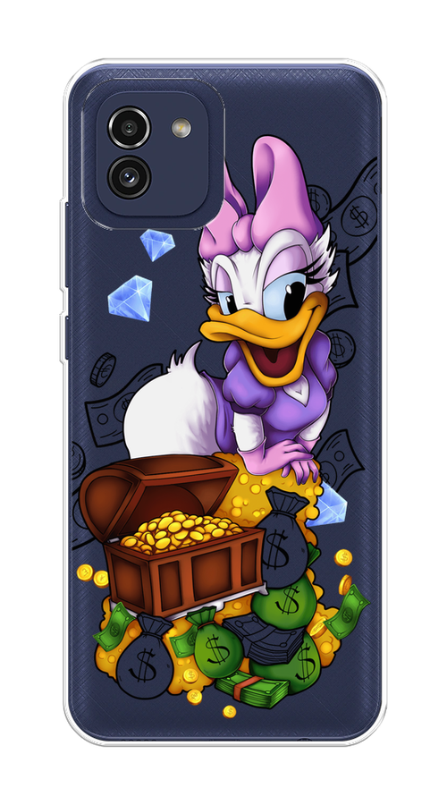 

Чехол на Samsung Galaxy A03 "Rich Daisy Duck", Коричневый;белый;фиолетовый, 2104950-6