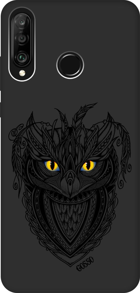 

Чехол на Honor 20 Lite/20s/Huawei P30 Lite "Grand Owl" черный, Черный;голубой, 231