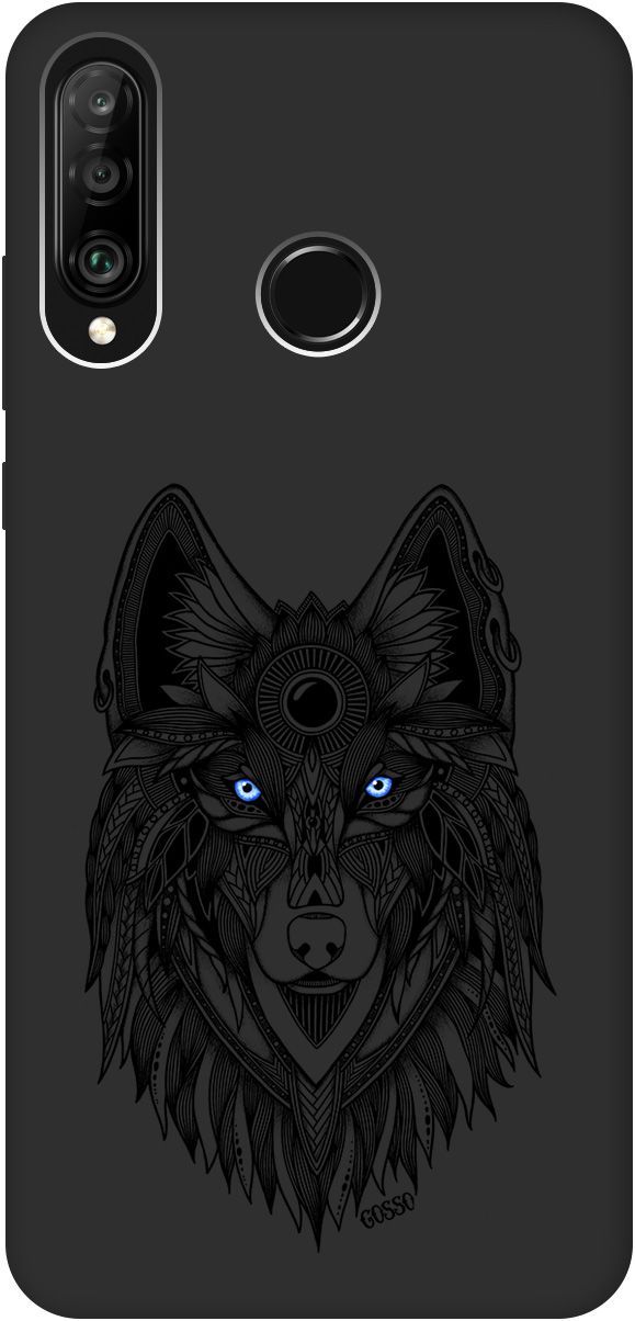

Чехол на Honor 20 Lite/20s/Huawei P30 Lite "Grand Wolf" черный, Черный;голубой, 231