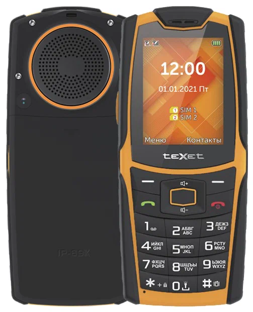 

Мобильный телефон TeXet TM-521R черный-оранжевый, TM-521R