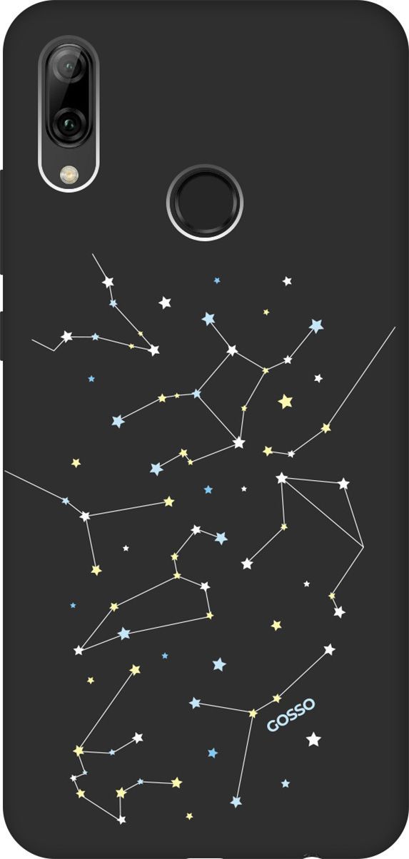 

Чехол на Honor 10 Lite/Huawei P Smart (2019) "Constellations" черный, Черный;белый, 599
