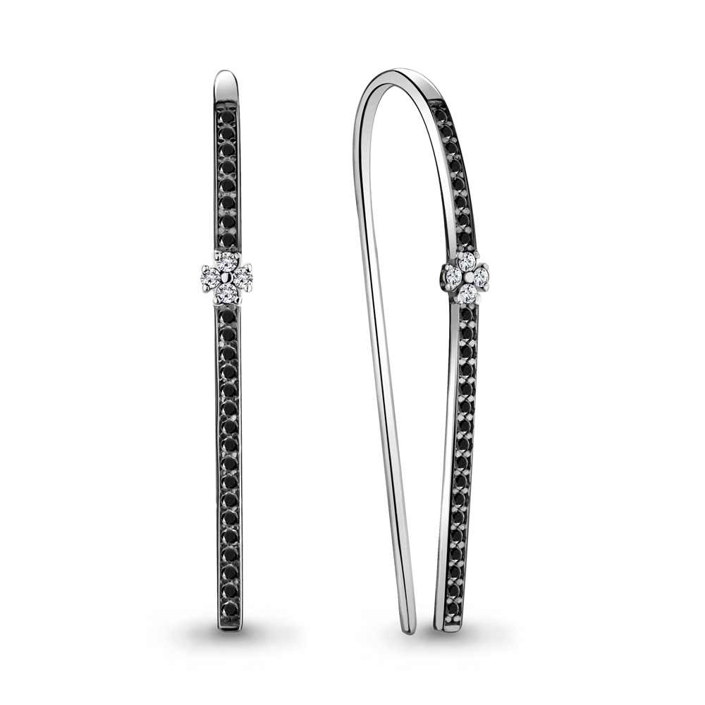 

Серьги из серебра с фианитом Aquamarine Aquamarine 48412АЧ_925_р, 48412АЧ_925_р