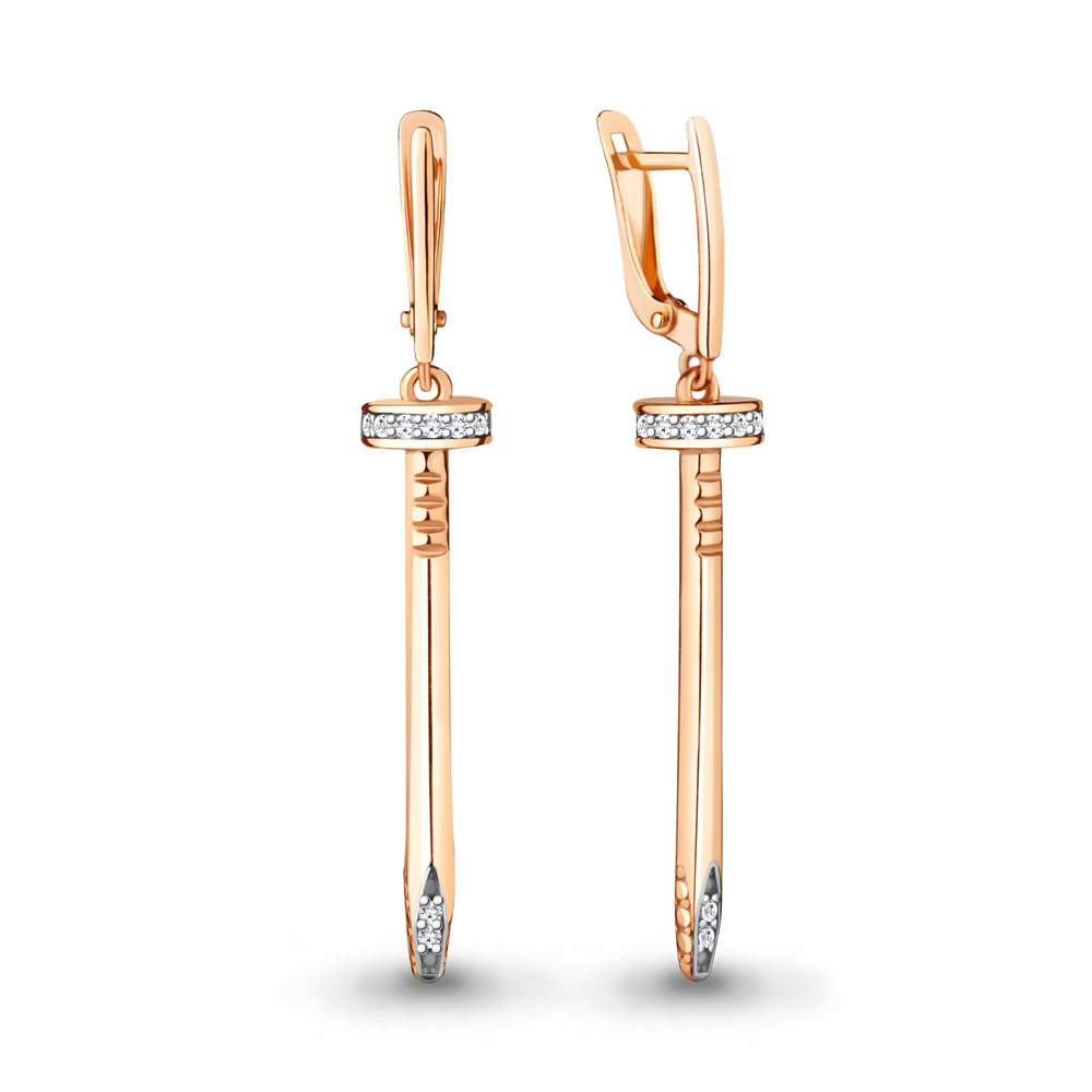 

Серьги из серебра с фианитом Aquamarine Aquamarine 48381А_925_з, 48381А_925_з