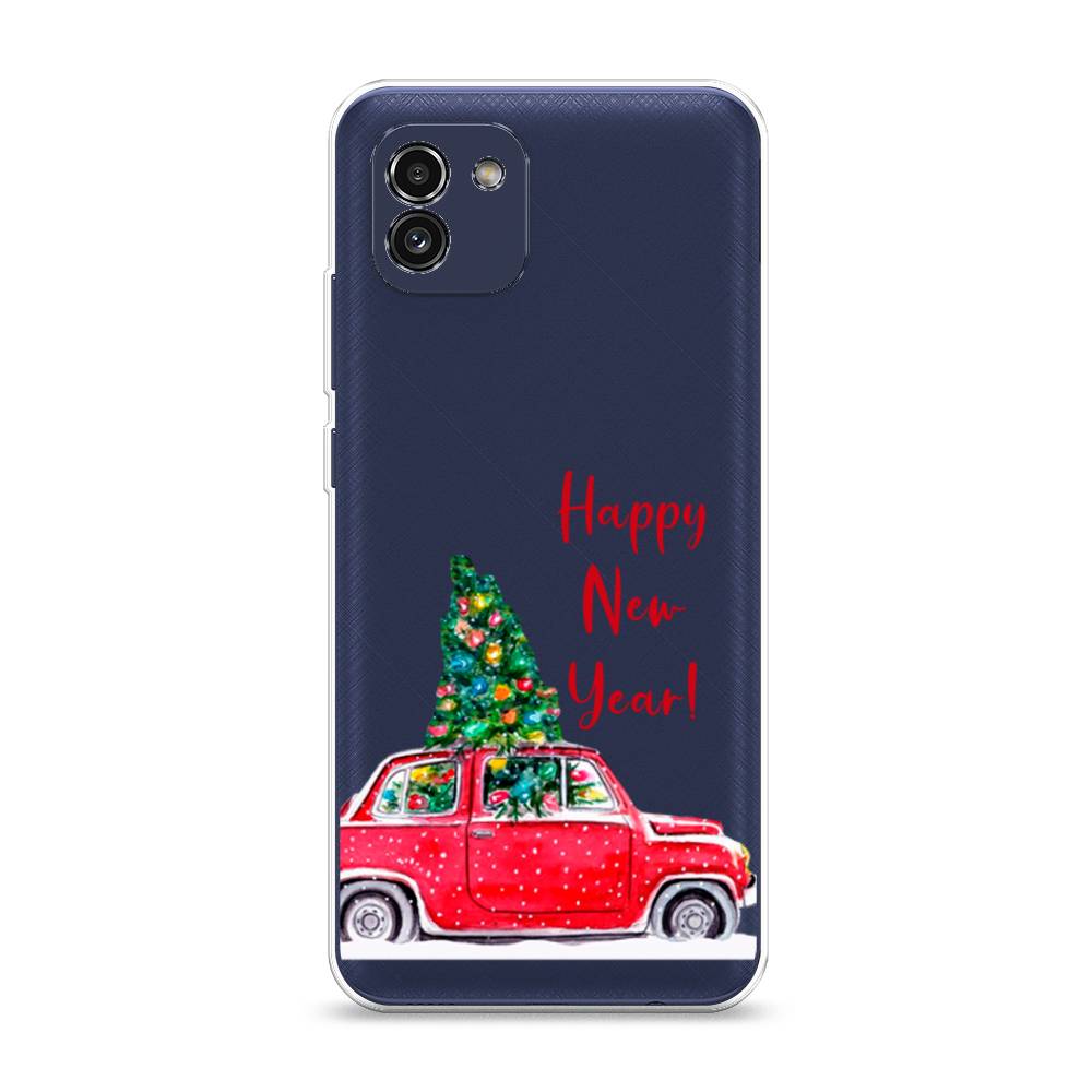 

Чехол на Samsung Galaxy A03 "Happy New Year", Красный;зеленый, 2104950-5