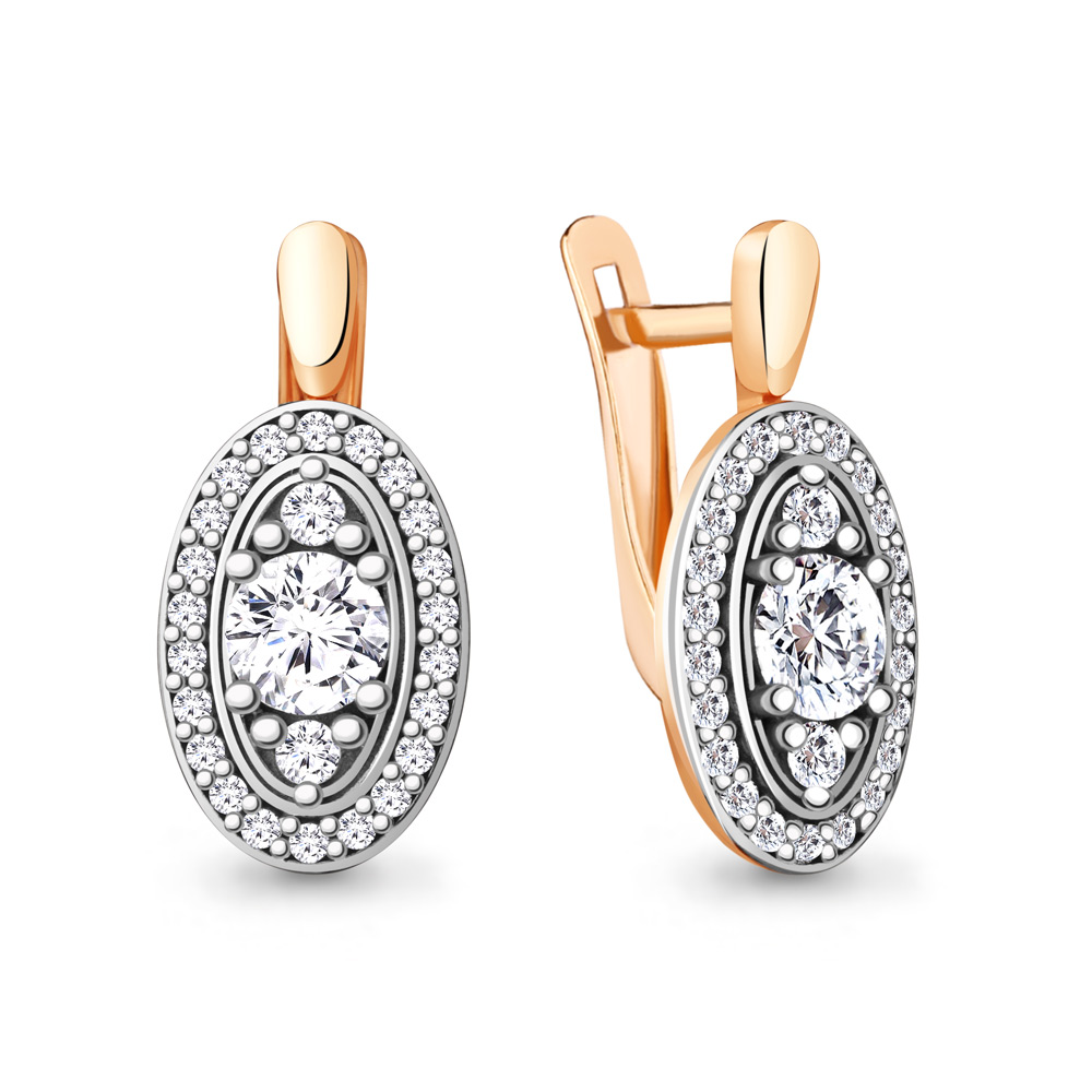 

Серьги из серебра с фианитом Aquamarine Aquamarine 48358А_925_з, 48358А_925_з