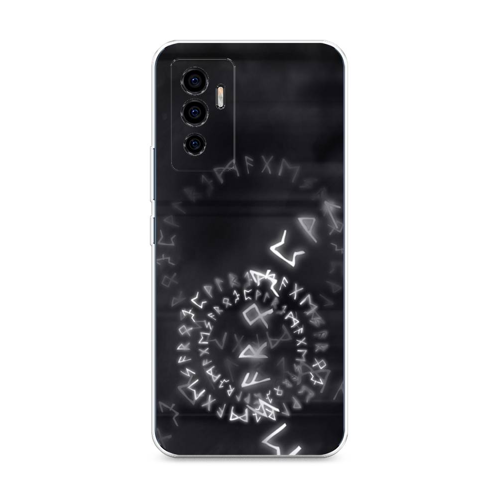 

Чехол на Vivo V23e "Руны", Серый;черный, 265950-3