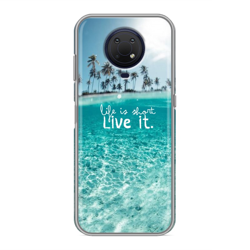 фото Дизайнерский силиконовый чехол для nokia g10 пляж 100gadgets