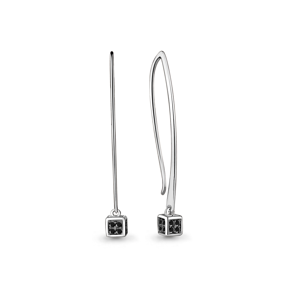 

Серьги из серебра с кристаллом ювелирным Aquamarine Aquamarine 48346Ч_925_р, 48346Ч_925_р