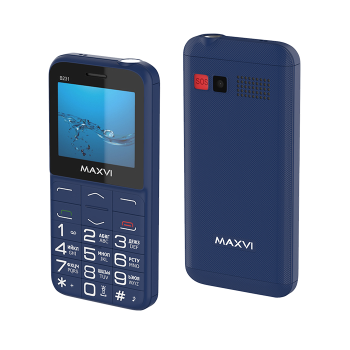 

Мобильный телефон Maxvi B231 Blue, B231