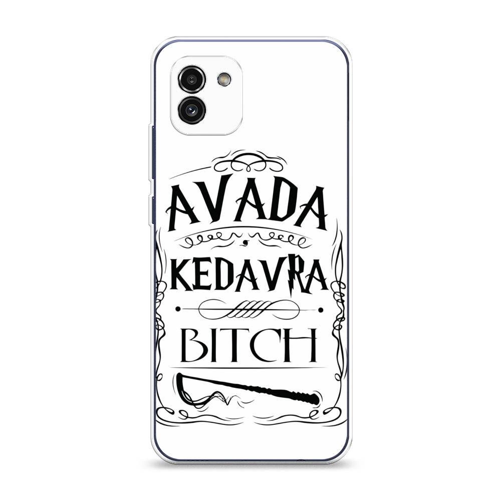 

Чехол на Samsung Galaxy A03 "Avada kedavra bitch", Белый;серый;черный, 2104950-6