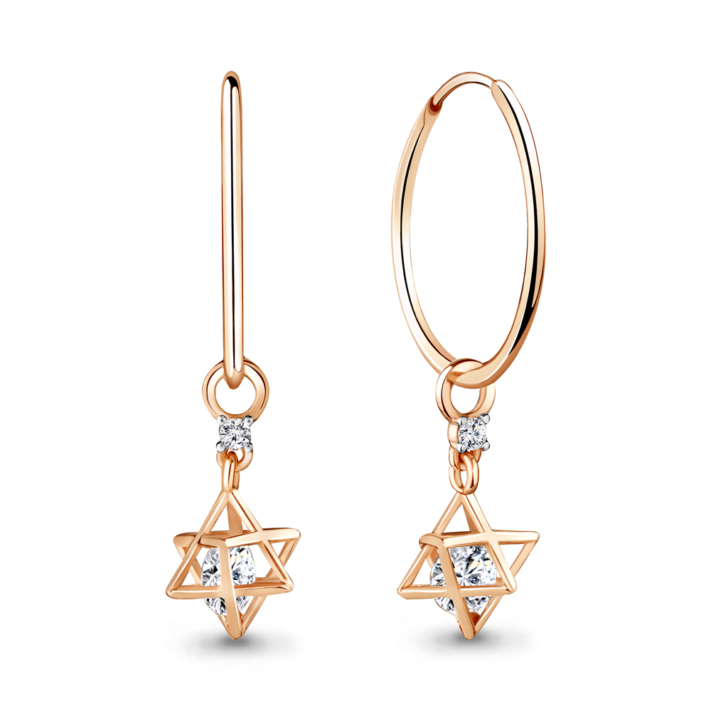 

Серьги из серебра с фианитом Aquamarine Aquamarine 48298А_925_з, 48298А_925_з