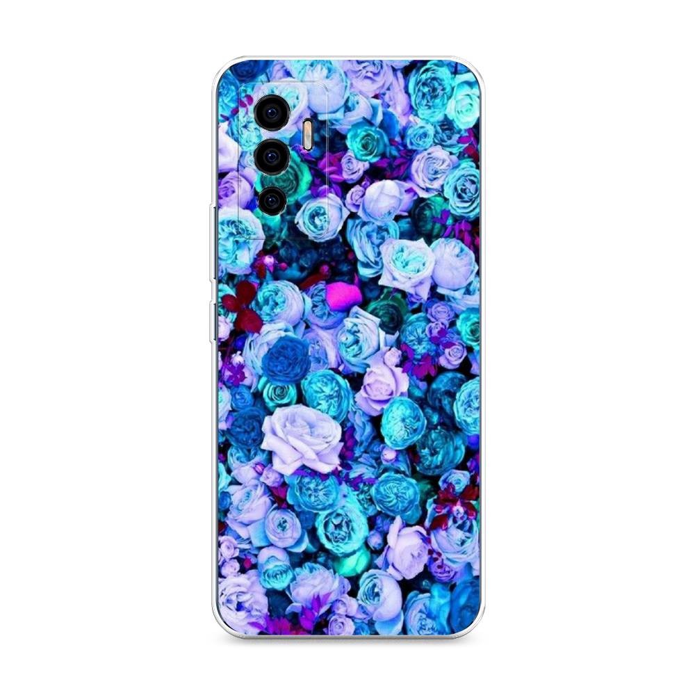 

Чехол на Vivo V23e "Цветочный ковер", Фиолетовый, 265950-2