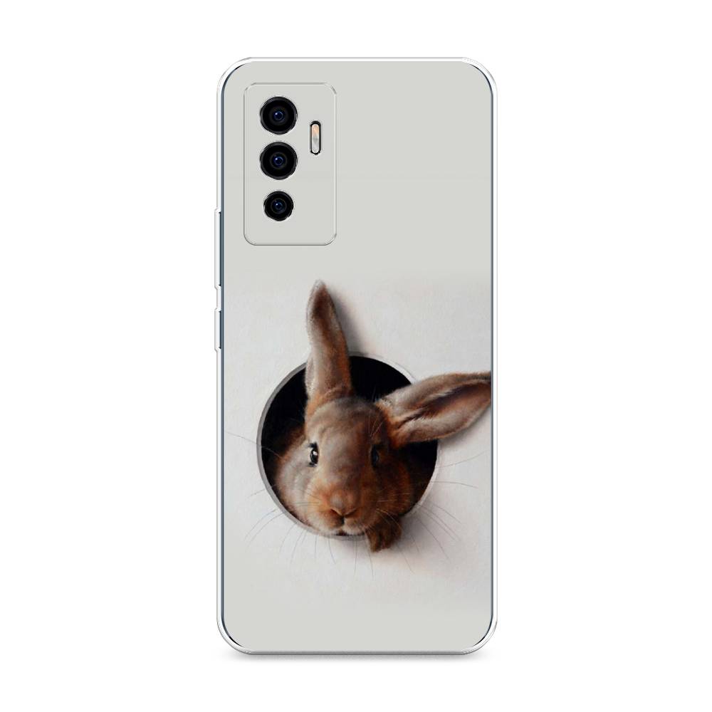 

Чехол на Vivo V23e "Любопытный кролик", Серый;коричневый, 265950-1