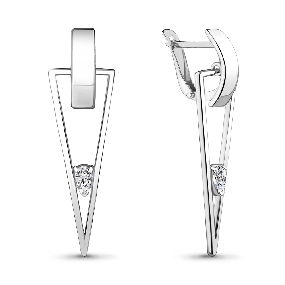 

Серьги из серебра с фианитом Aquamarine Aquamarine 48266_925_р, 48266_925_р