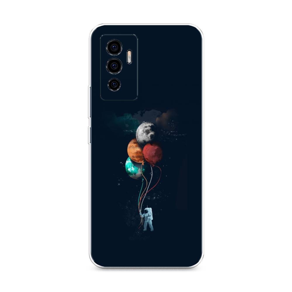 

Чехол на Vivo V23e "Космонавт с шариками", Разноцветный, 265950-4