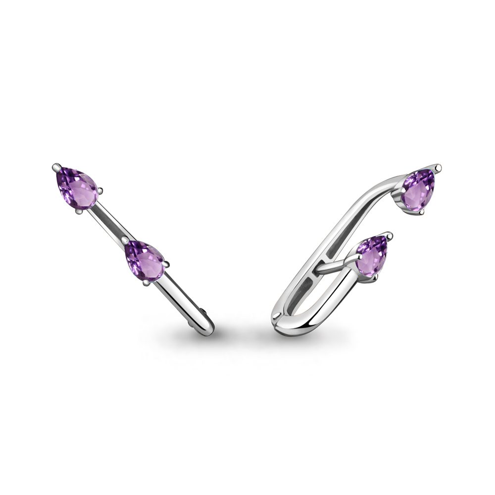 

Серьги из серебра с аметистом Aquamarine Aquamarine 4822604_925_р, 4822604_925_р