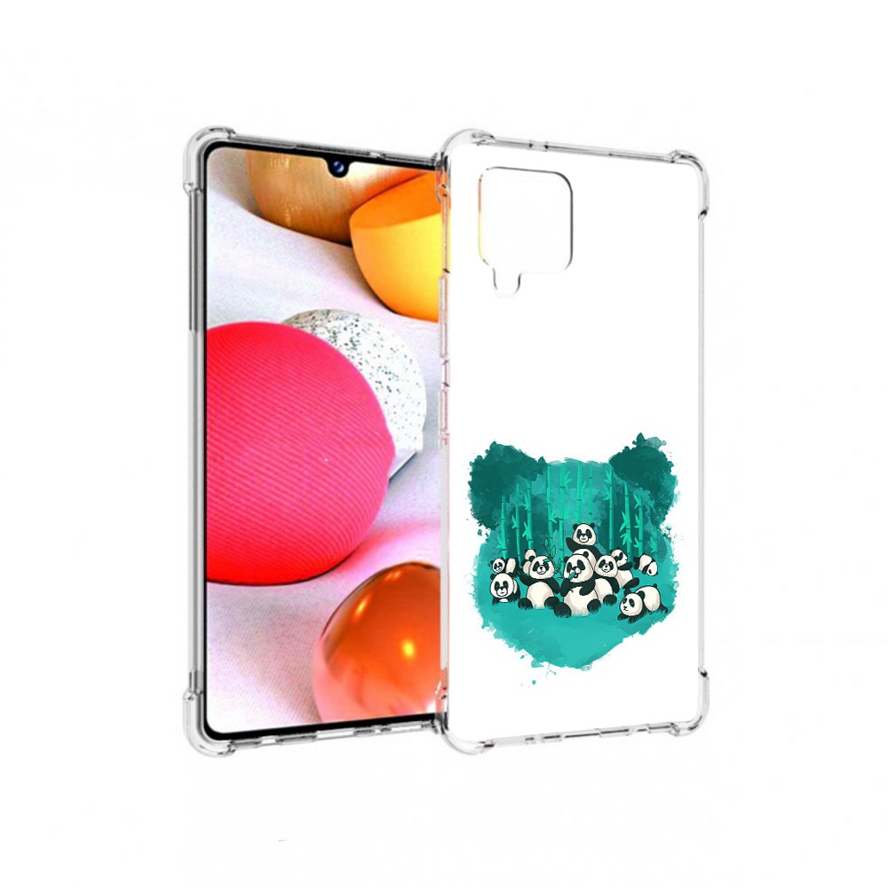 

Чехол MyPads Tocco для Samsung Galaxy A42 нарисованные панды (PT226910.539.508), Прозрачный, Tocco