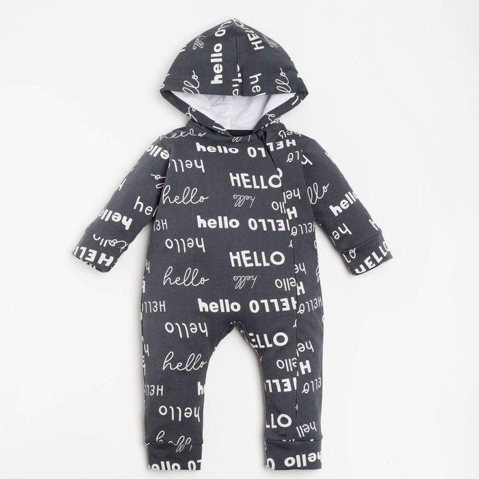 

Комбинезон Крошка Я "Dogs", рост 86-92 см, цвет серый, Крошка я Dogs