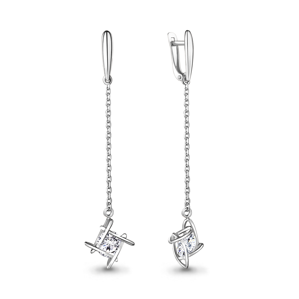 

Серьги из серебра с фианитом Aquamarine Aquamarine 48173_925_р, 48173_925_р