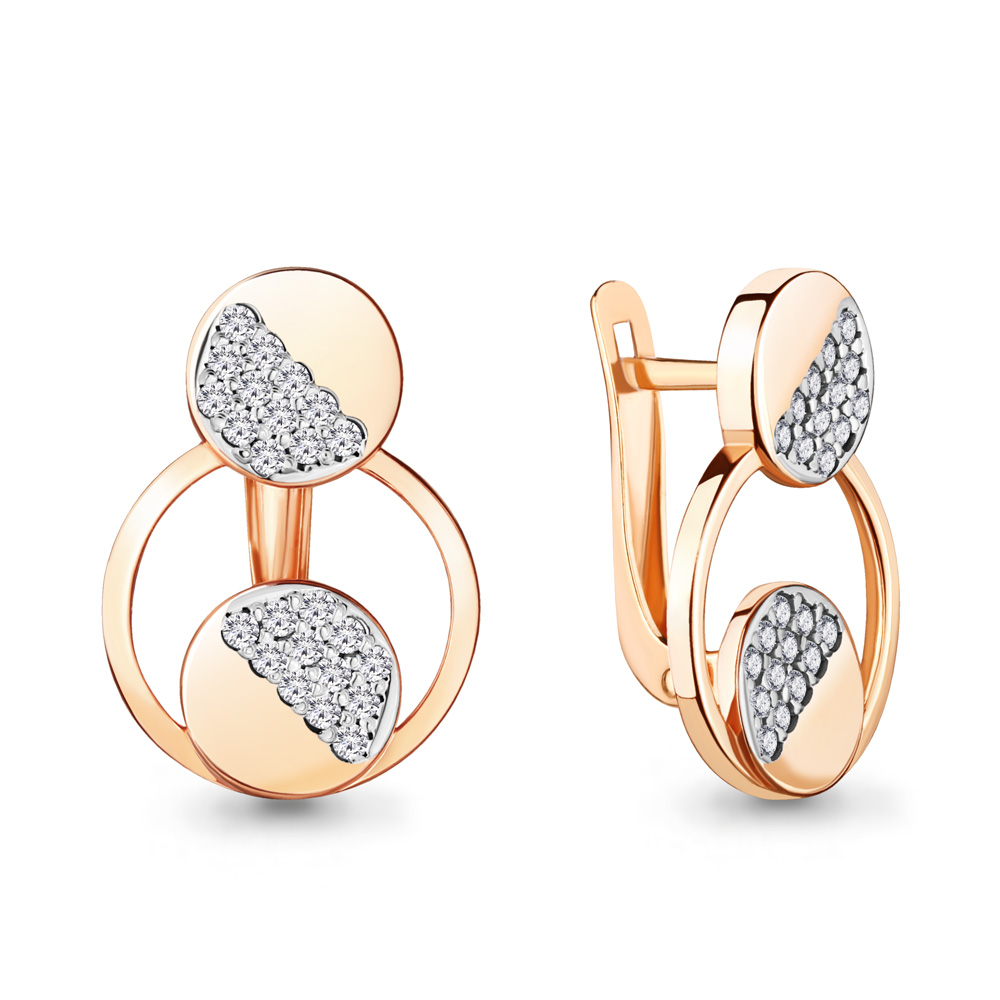 

Серьги из серебра с фианитом Aquamarine Aquamarine 48141А_925_з, 48141А_925_з