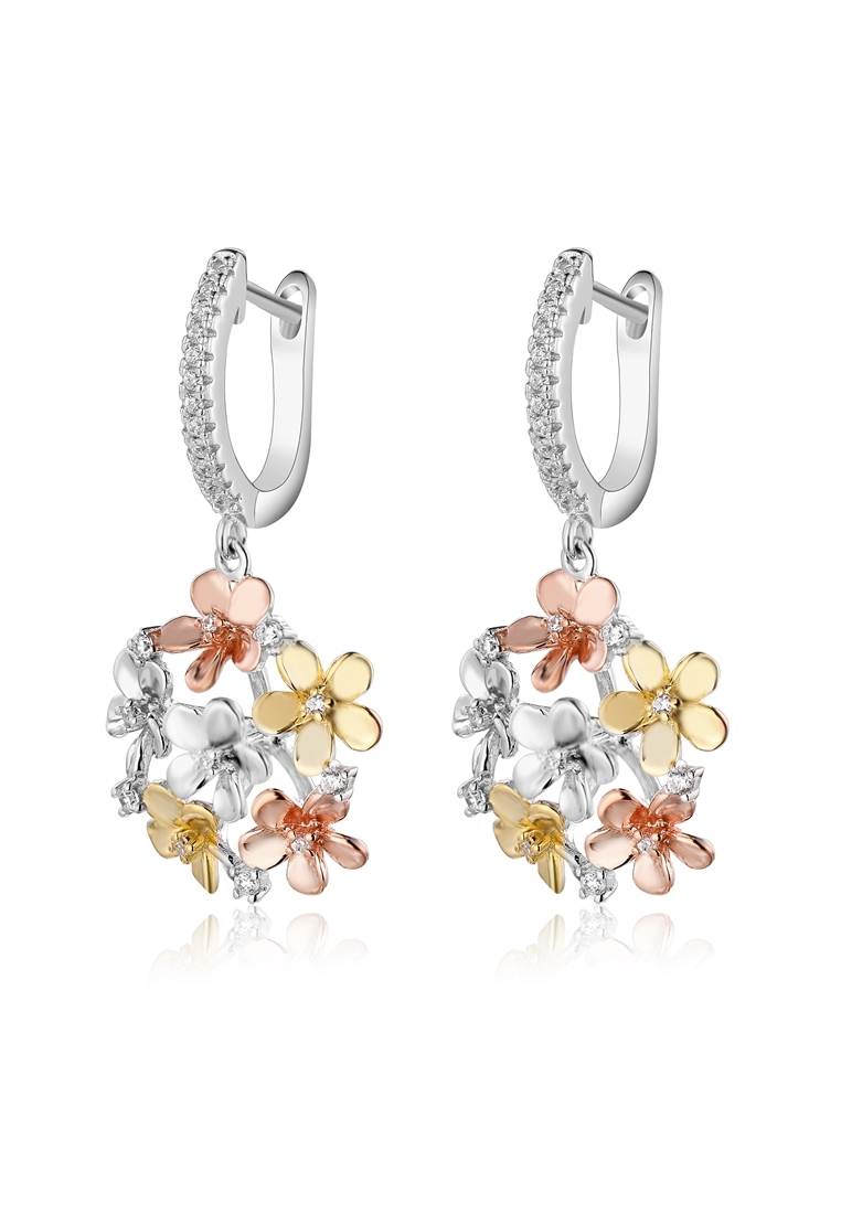 

Серьги подвески из серебра с фианитом Ogisana A42551, A42551