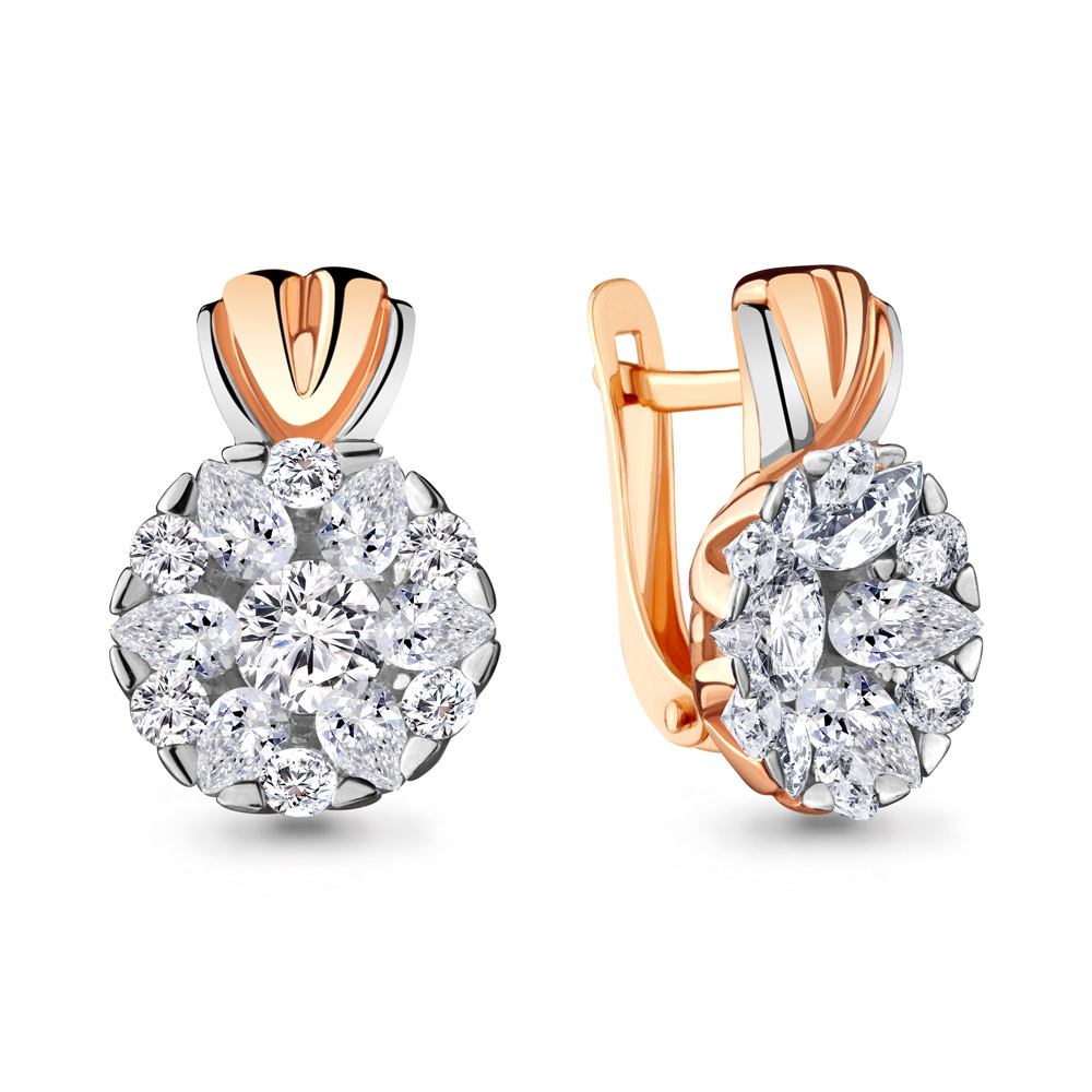 

Серьги из серебра с фианитом Aquamarine Aquamarine 48112А_925_з, 48112А_925_з