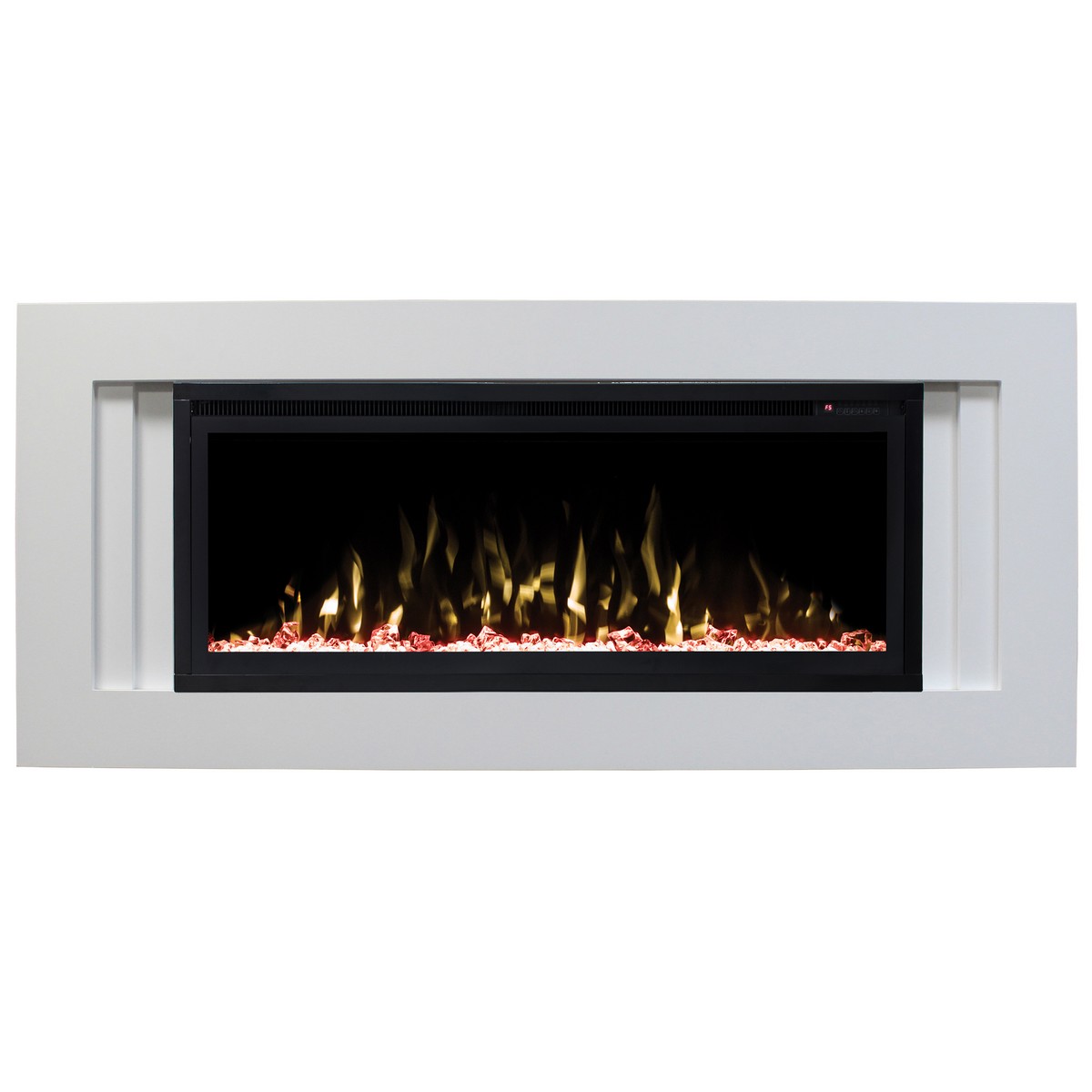 

Электрокамин RealFlame Stockholm 42 White с очагом Saphir 42, подсветка кристаллов, Stockholm