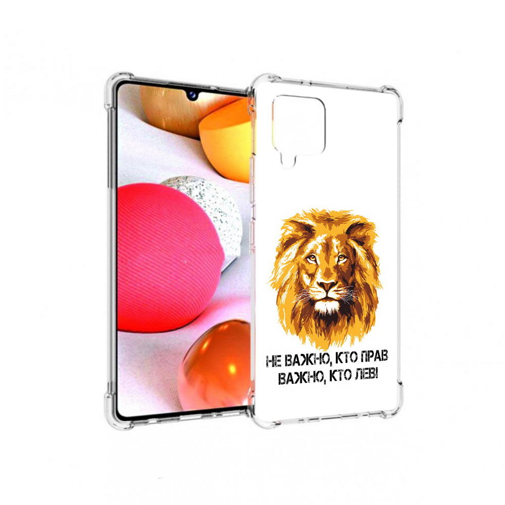 

Чехол MyPads Tocco для Samsung Galaxy A42 мудрый лев (PT226910.539.486), Прозрачный, Tocco