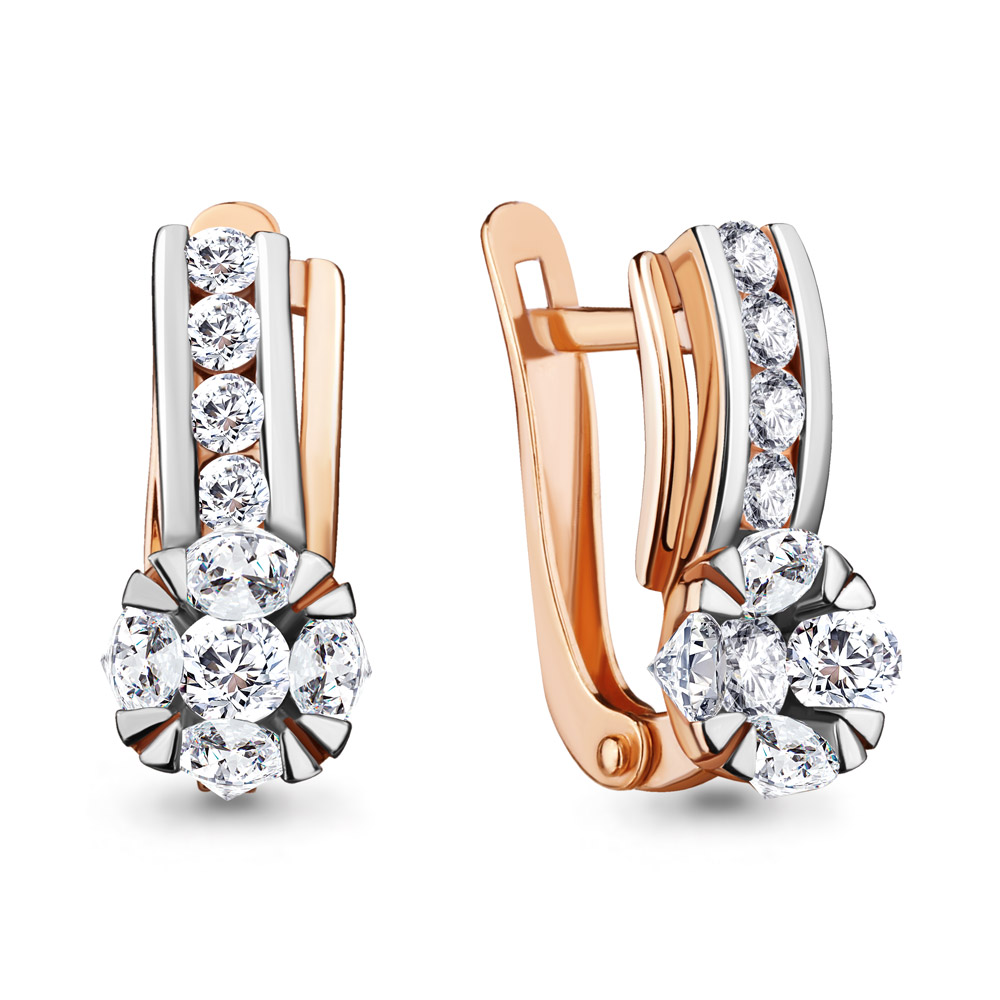 

Серьги из красного золота с фианитом Aquamarine Aquamarine 48055А_585_кз, 48055А_585_кз
