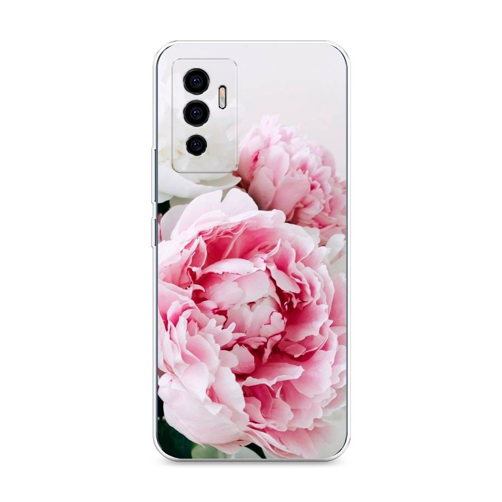 

Чехол на Vivo V23e "Розовые и белые пионы", Розовый;белый, 265950-2