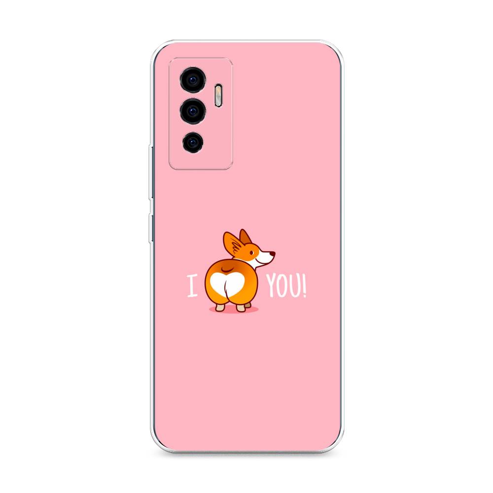 

Чехол на Vivo V23e"Корги I love you", Розовый;коричневый;белый, 265950-1
