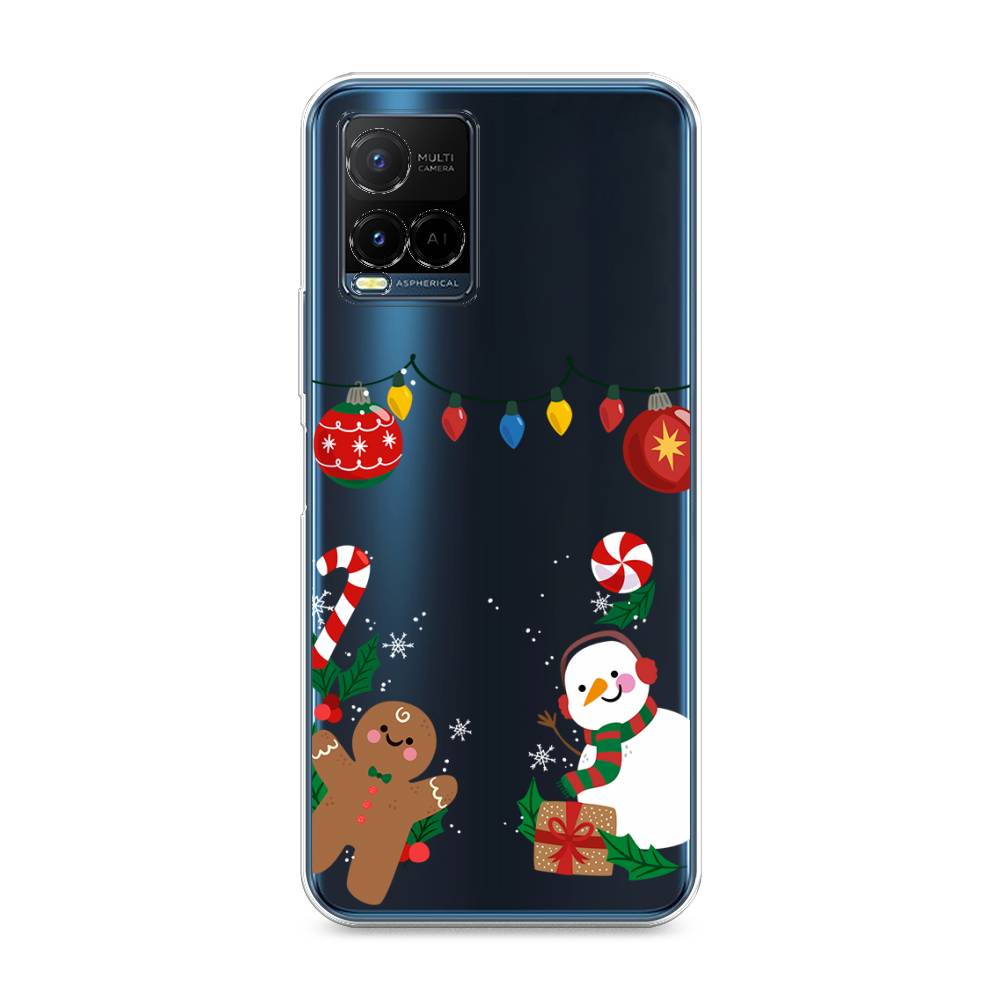 

Чехол на Vivo Y33s "Новогоднее настроение", Коричневый;красный;зеленый, 265050-5