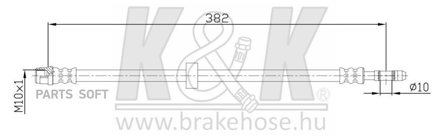 Шланг Тормозной Передн Seat: Arosa 1.0 97- K&K арт. FT4772