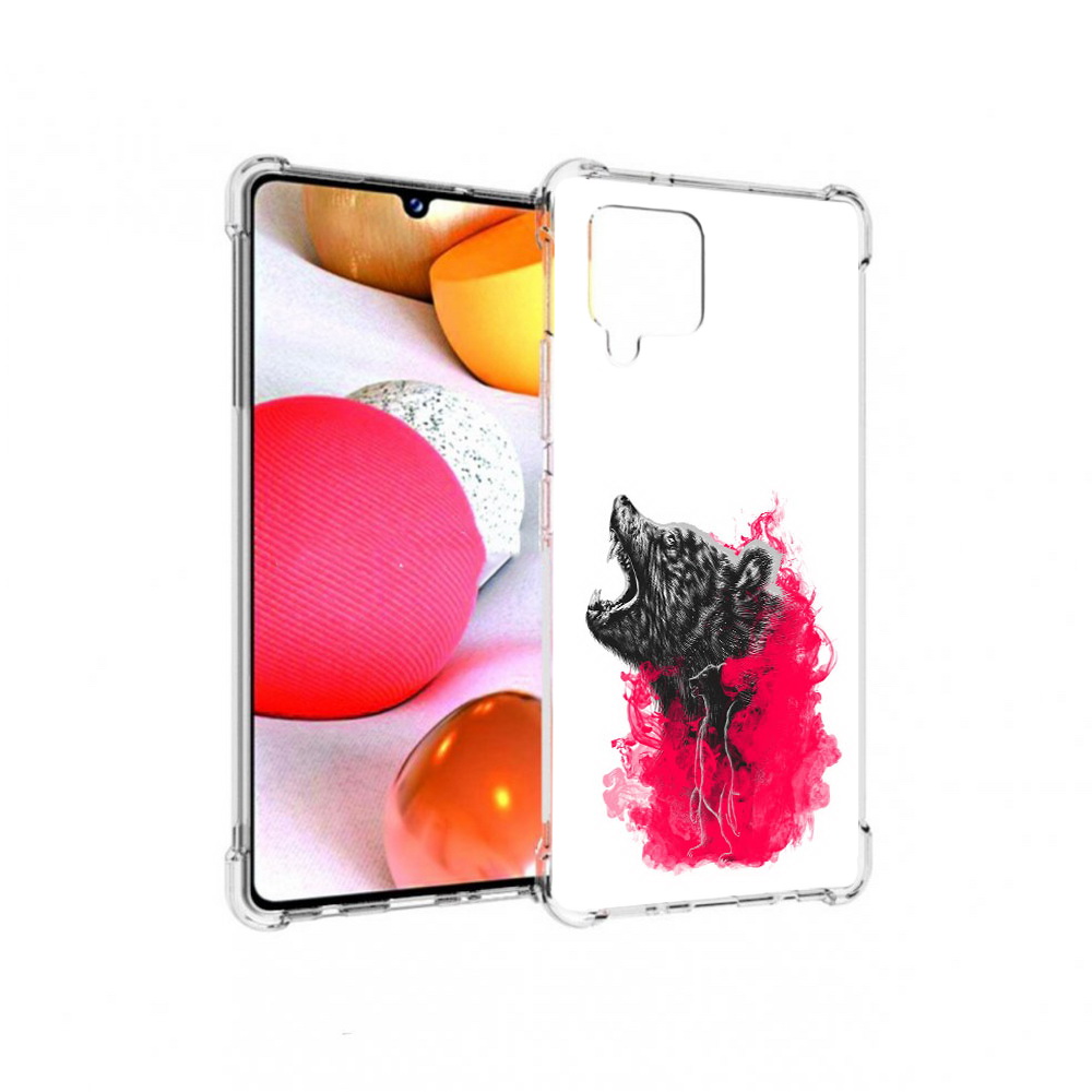 

Чехол MyPads Tocco для Samsung Galaxy A42 медведь в дымке (PT226910.539.463), Прозрачный, Tocco