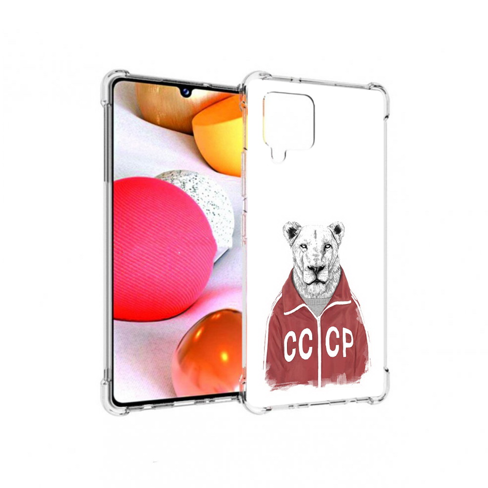 

Чехол MyPads Tocco для Samsung Galaxy A42 львица ссср (PT226910.539.450), Прозрачный, Tocco