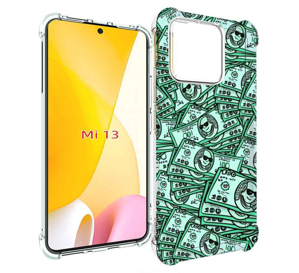 

Чехол MyPads доллары картинка для Xiaomi 13, Прозрачный, Tocco