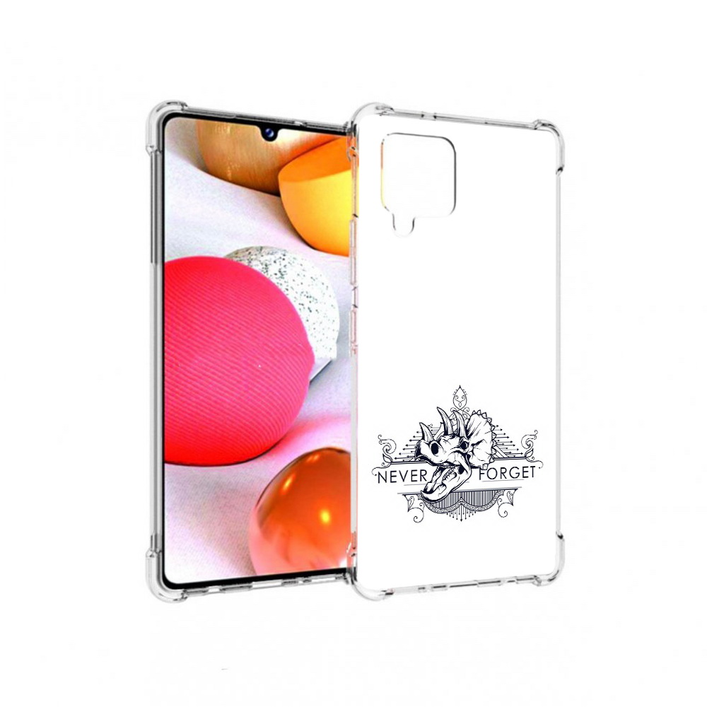 

Чехол MyPads Tocco для Samsung Galaxy A42 логотип носорога никогда не забуду, Прозрачный, Tocco