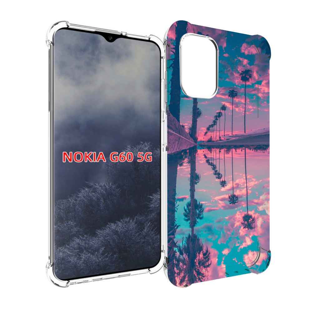 

Чехол MyPads отражение-пальм для Nokia G60 5G, Прозрачный, Tocco
