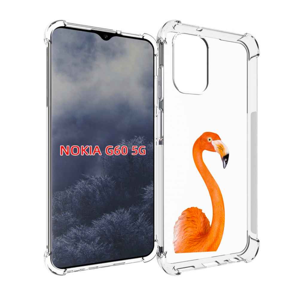 

Чехол MyPads оранжевый-фламинго для Nokia G60 5G, Прозрачный, Tocco