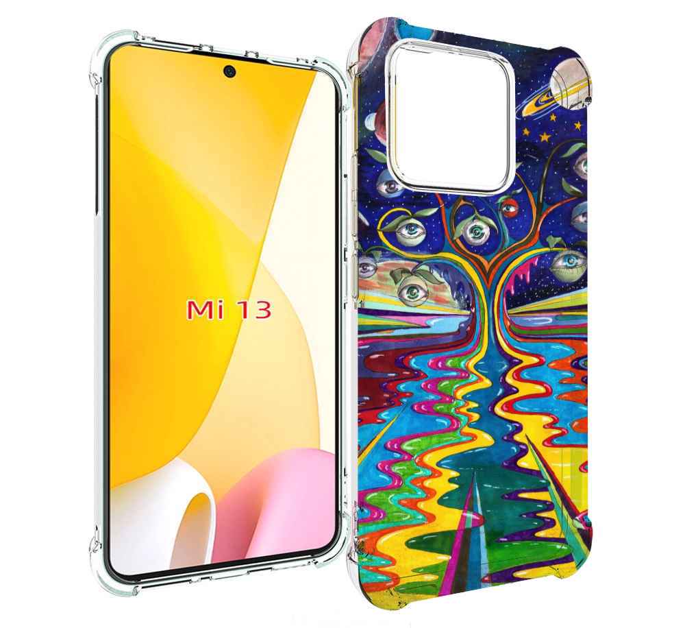 

Чехол MyPads дерево с глазами акварель для Xiaomi 13, Прозрачный, Tocco