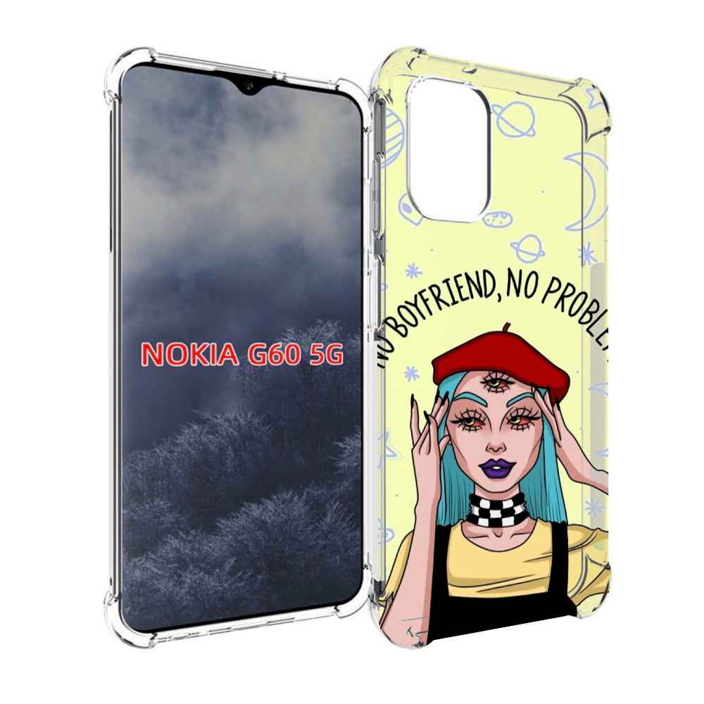 

Чехол MyPads нет-проблем-нет-мужчин женский для Nokia G60 5G, Прозрачный, Tocco