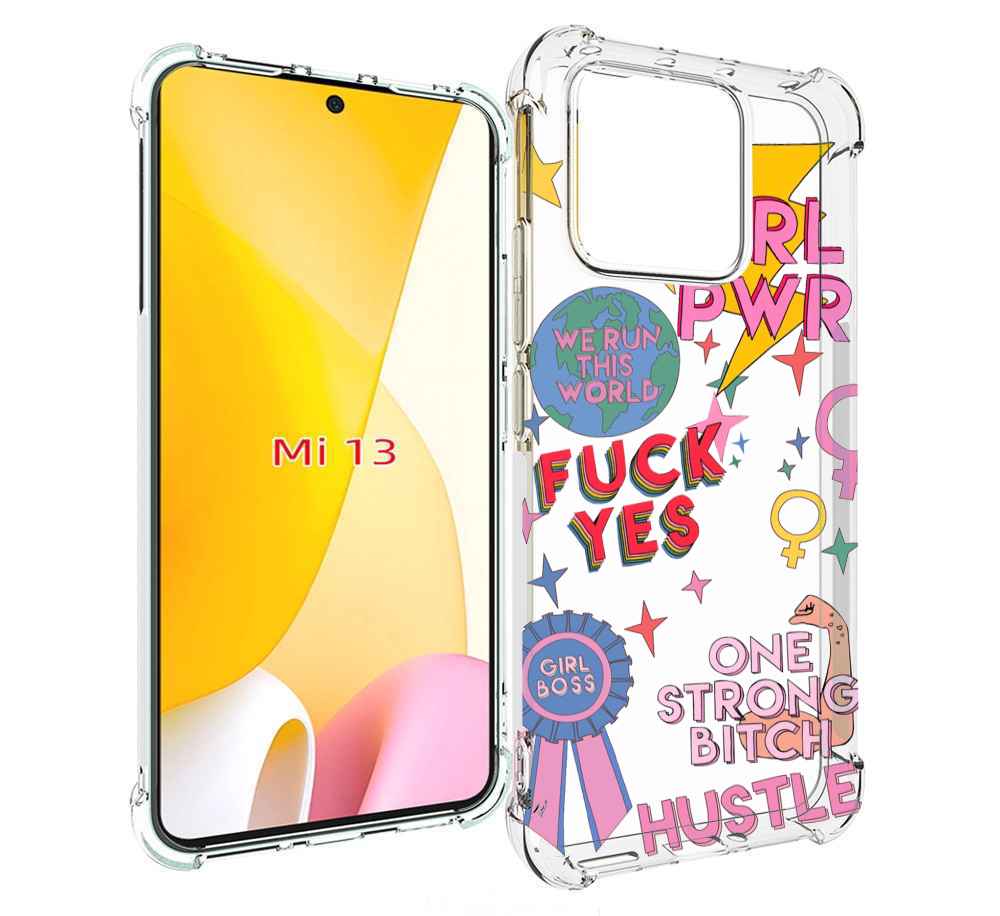 

Чехол MyPads девушки-боссы женский для Xiaomi 13, Прозрачный, Tocco