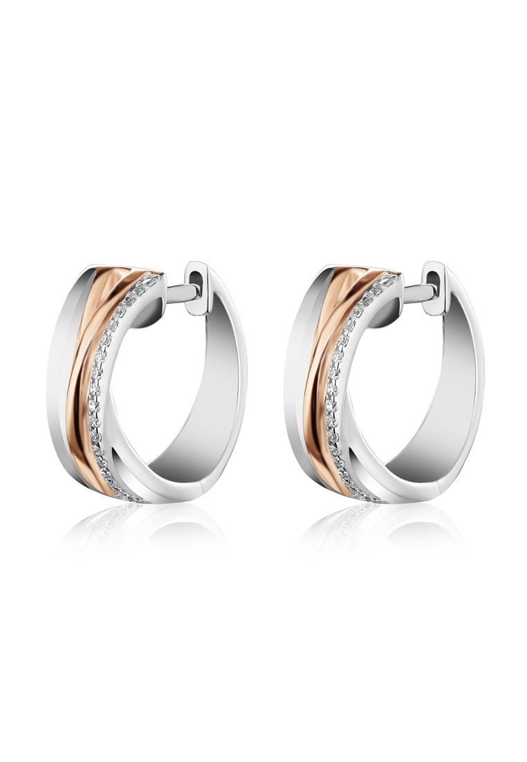 

Серьги конго из серебра с фианитом Ogisana A42482, A42482