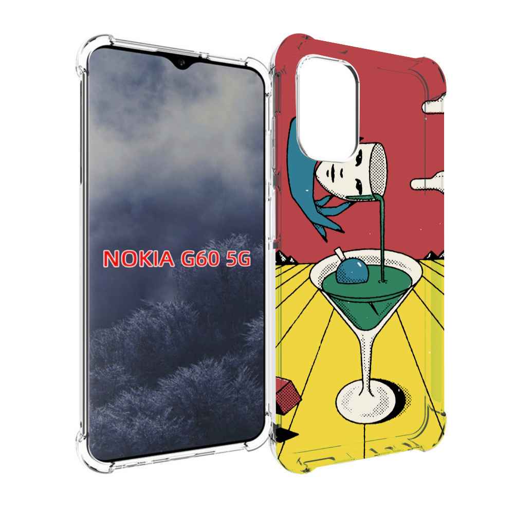 

Чехол MyPads необычный напиток для Nokia G60 5G, Прозрачный, Tocco