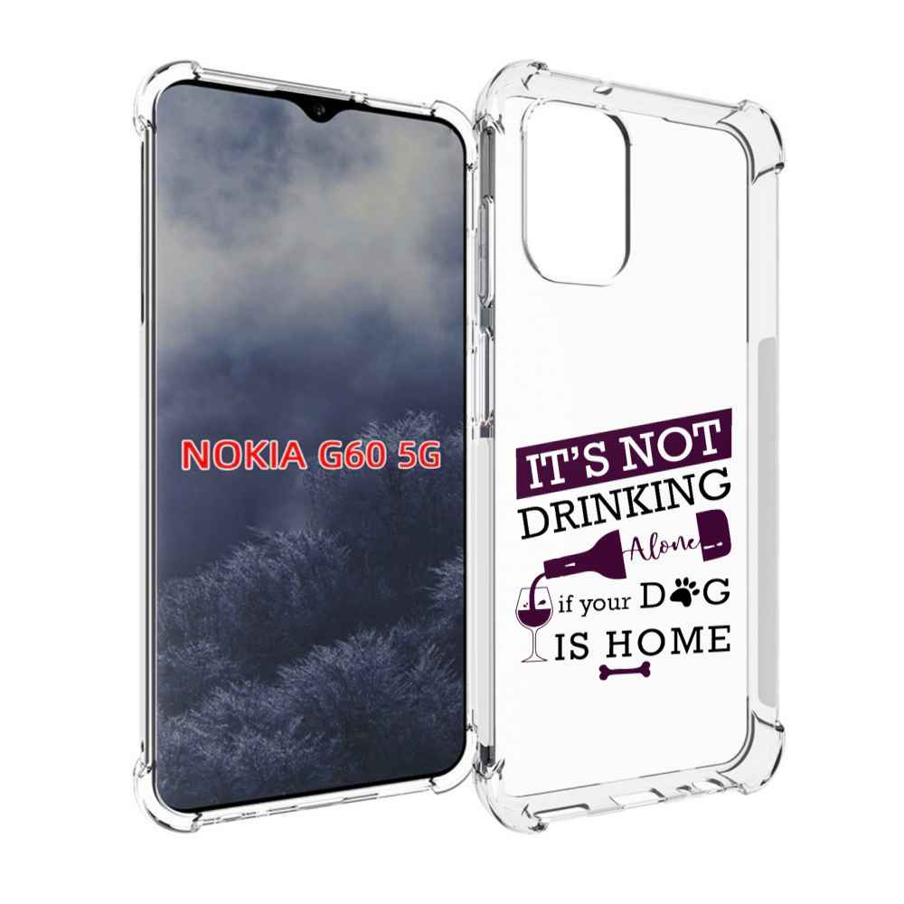 

Чехол MyPads не-пей-один-дома для Nokia G60 5G, Прозрачный, Tocco