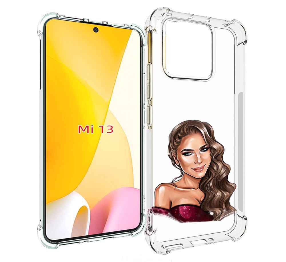 

Чехол MyPads девушка-с-улыбкой женский для Xiaomi 13, Прозрачный, Tocco
