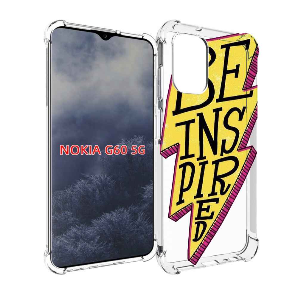 

Чехол MyPads надпись в желтой молнии для Nokia G60 5G, Прозрачный, Tocco